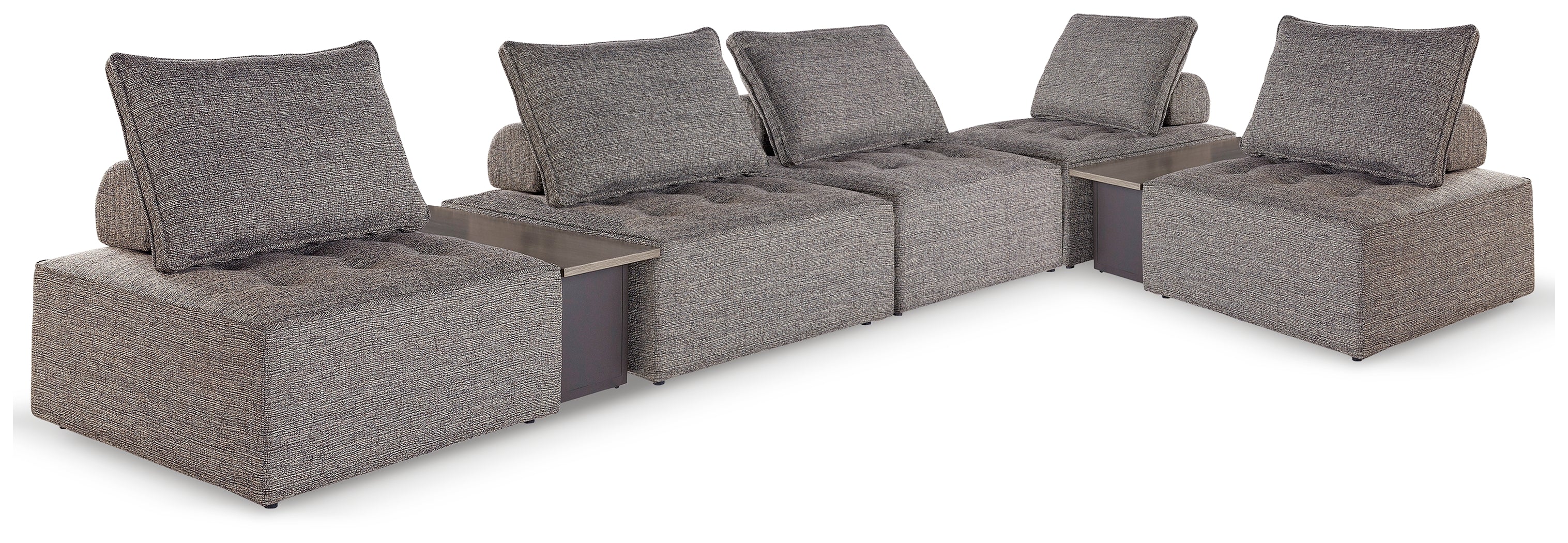 Tampa Furniture Outlet Lutz - Ashley Furniture - Bree Zee Outdoor - 7-Piece Outdoor Modular Seating / Brown - P160P13