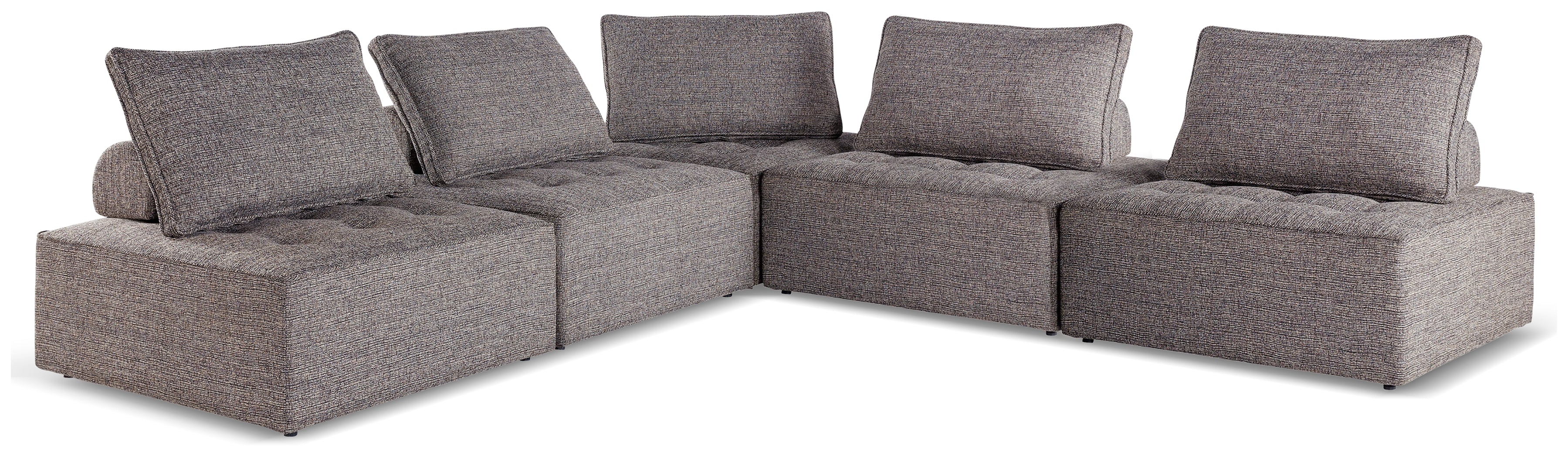 Tampa Furniture Outlet Lutz - Ashley Furniture - Bree Zee Outdoor - 5-Piece Outdoor Modular Seating / Brown - P160P10