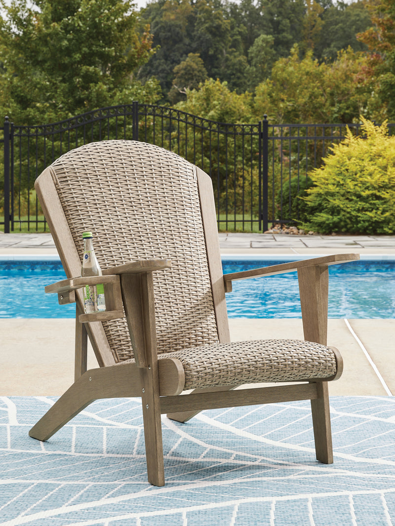 Tampa Furniture Outlet Lutz - Ashley Furniture - Marina Sun Outdoor - Adirondack Chair / Beige - PCP204-898