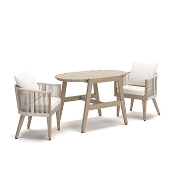 Tampa Furniture Outlet Lutz - Ashley Furniture - Ivory Vine Outdoor - Chairs w/CUSH/Table Set (3/CN) - PCP352-050
