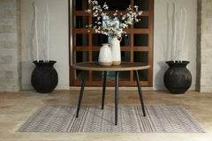Tampa Furniture Outlet Lutz - Ashley Furniture - Amaris Outdoor - Round Dining Table / Brown/Black - P369-615