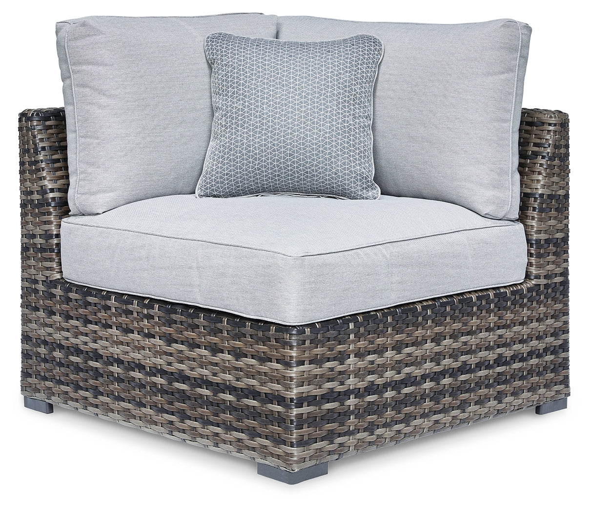 Tampa Furniture Outlet Lutz - Ashley Furniture - Harbor Court Outdoor - Corner with Cushion (Set of 2) / Gray - P459-877