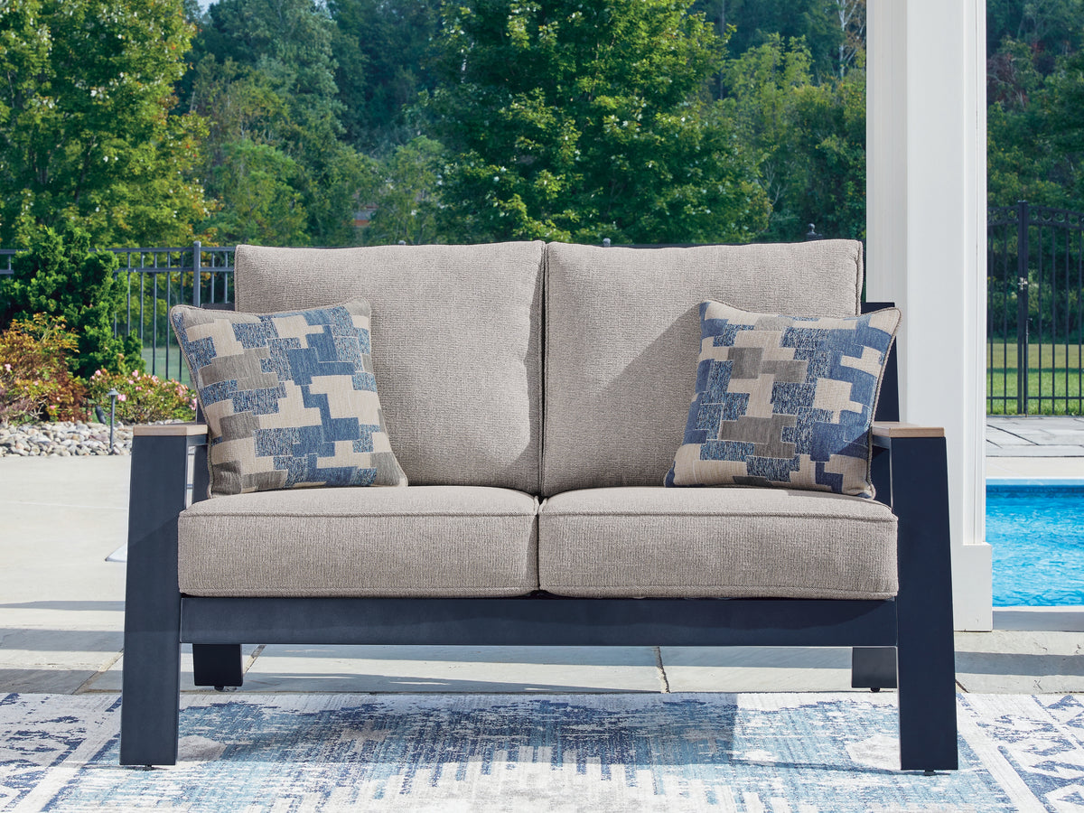 Tampa Furniture Outlet Lutz - Ashley Furniture - East Beach Outdoor - Loveseat w/Cushion - PCP587-835