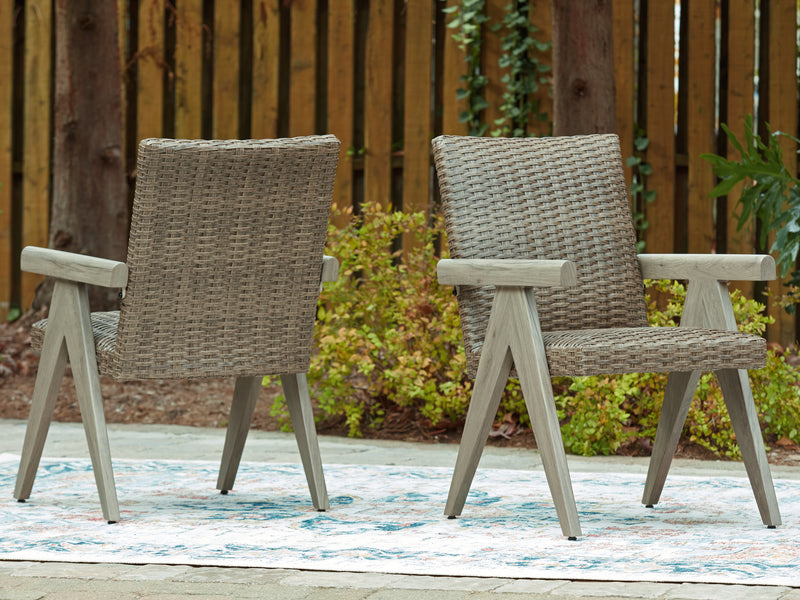 Tampa Furniture Outlet Lutz - Ashley Furniture - Cliff Trails Outdoor - Arm Chair (Set of 2) / Beige - PCP690-601A