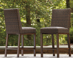 Tampa Furniture Outlet Lutz - Ashley Furniture - Paradise Trail Outdoor - Barstool (Set of 2) / Medium Brown - P750-130