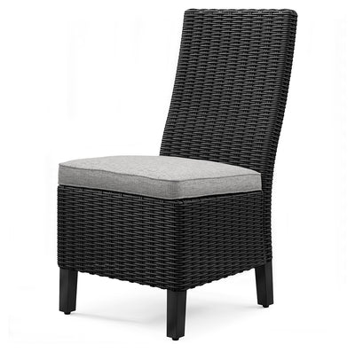 Tampa Furniture Outlet Lutz - Ashley Furniture - Beachcroft Outdoor - Side Chair with Cushion (Set of 2) / Black/Light Gray - P792-601