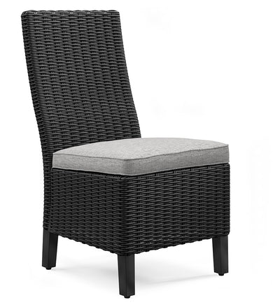 Tampa Furniture Outlet Lutz - Ashley Furniture - Beachcroft Outdoor - Side Chair with Cushion (Set of 2) / Black/Light Gray - P792-601