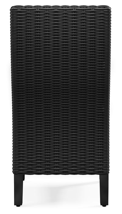Tampa Furniture Outlet Lutz - Ashley Furniture - Beachcroft Outdoor - Side Chair with Cushion (Set of 2) / Black/Light Gray - P792-601