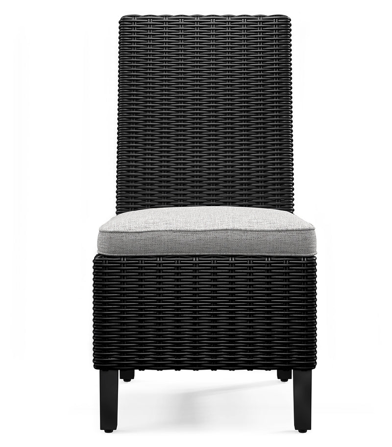 Tampa Furniture Outlet Lutz - Ashley Furniture - Beachcroft Outdoor - Side Chair with Cushion (Set of 2) / Black/Light Gray - P792-601