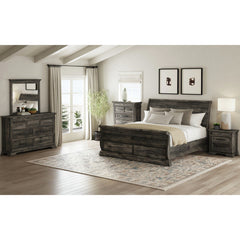 Park Ridge Queen Sleigh Storage Bed in Charcoal – SKU B-13130-8-QSLB | Elements