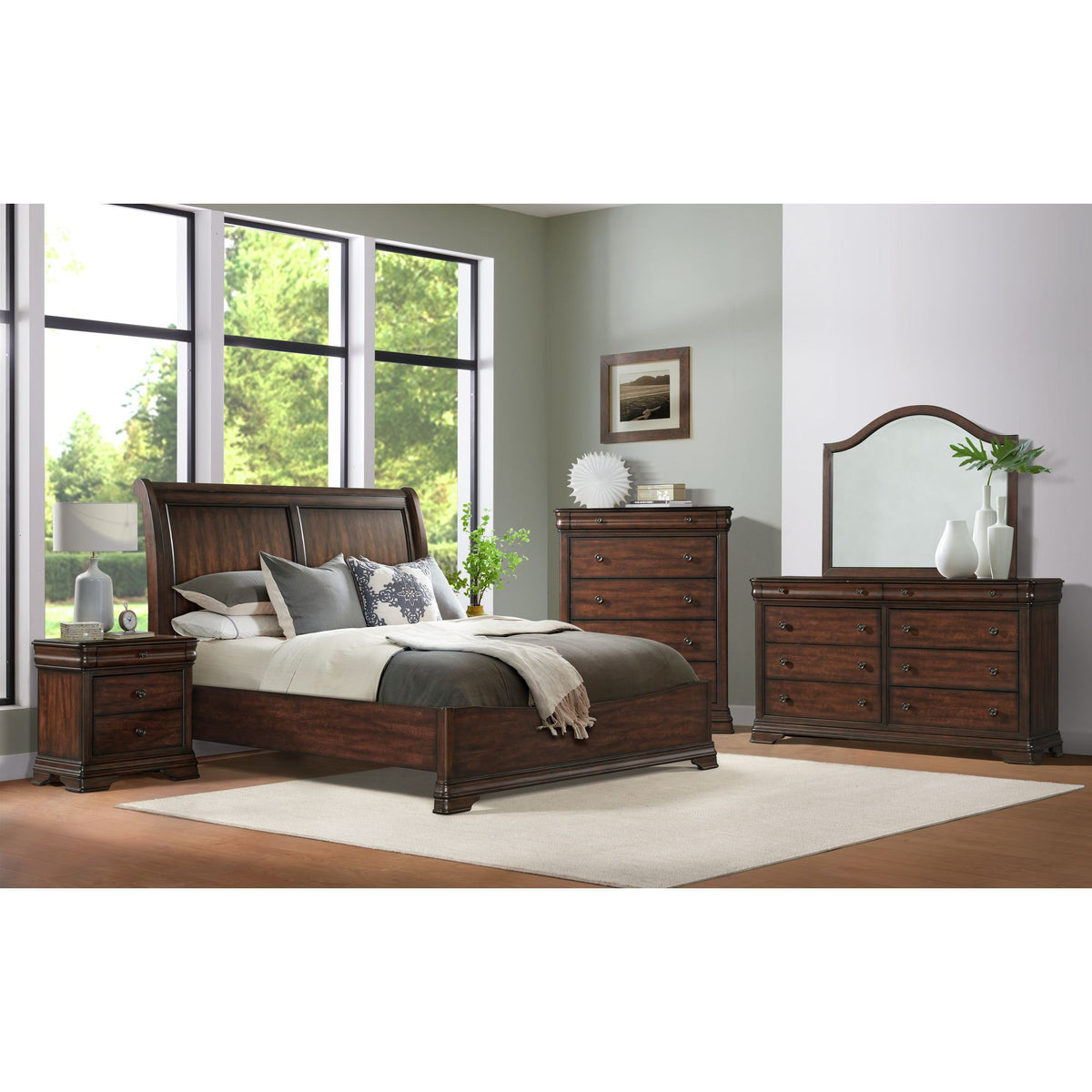 Phillipe 8-Drawer Dresser in Cherry – SKU B-5210-5-DR | Elements