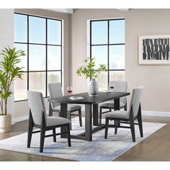 Portland Rectangular Dining Table in Black – SKU D-1710-8-DT2 | Elements