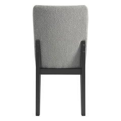 Portland Side Chair with Grey Fabric (PGY1113-4) in Black (2 Per Carton)