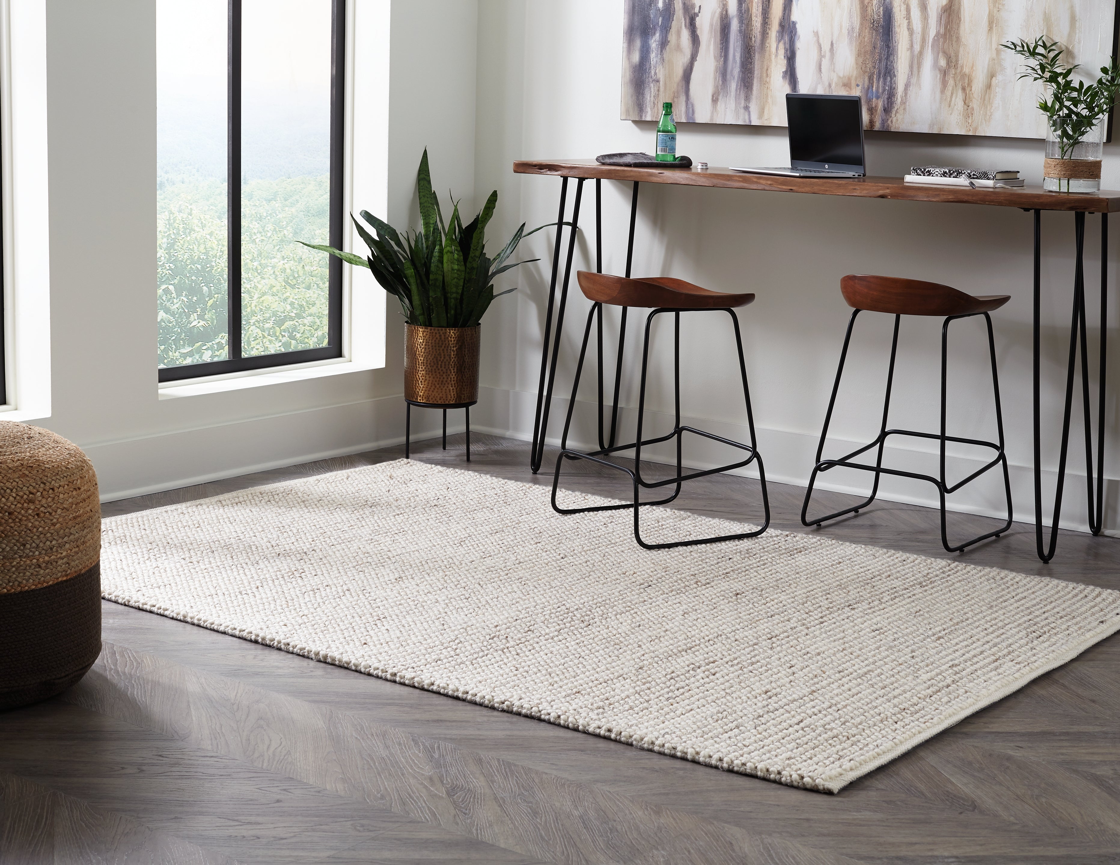 Tampa Furniture Outlet Lutz - Ashley Furniture - Jossick Rug - 5' x 7' Rug / Cream/Taupe - R405102