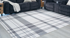 Tampa Furniture Outlet Lutz - Ashley Furniture - Kaidlow Rug - 7'7" x 9'8" Washable Rug / Gray/Cream - R405911