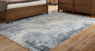 Tampa Furniture Outlet Lutz - Ashley Furniture - Langrich Rug - 5'3" x 7'3" Rug / Blue/Gray/Cream - R406132