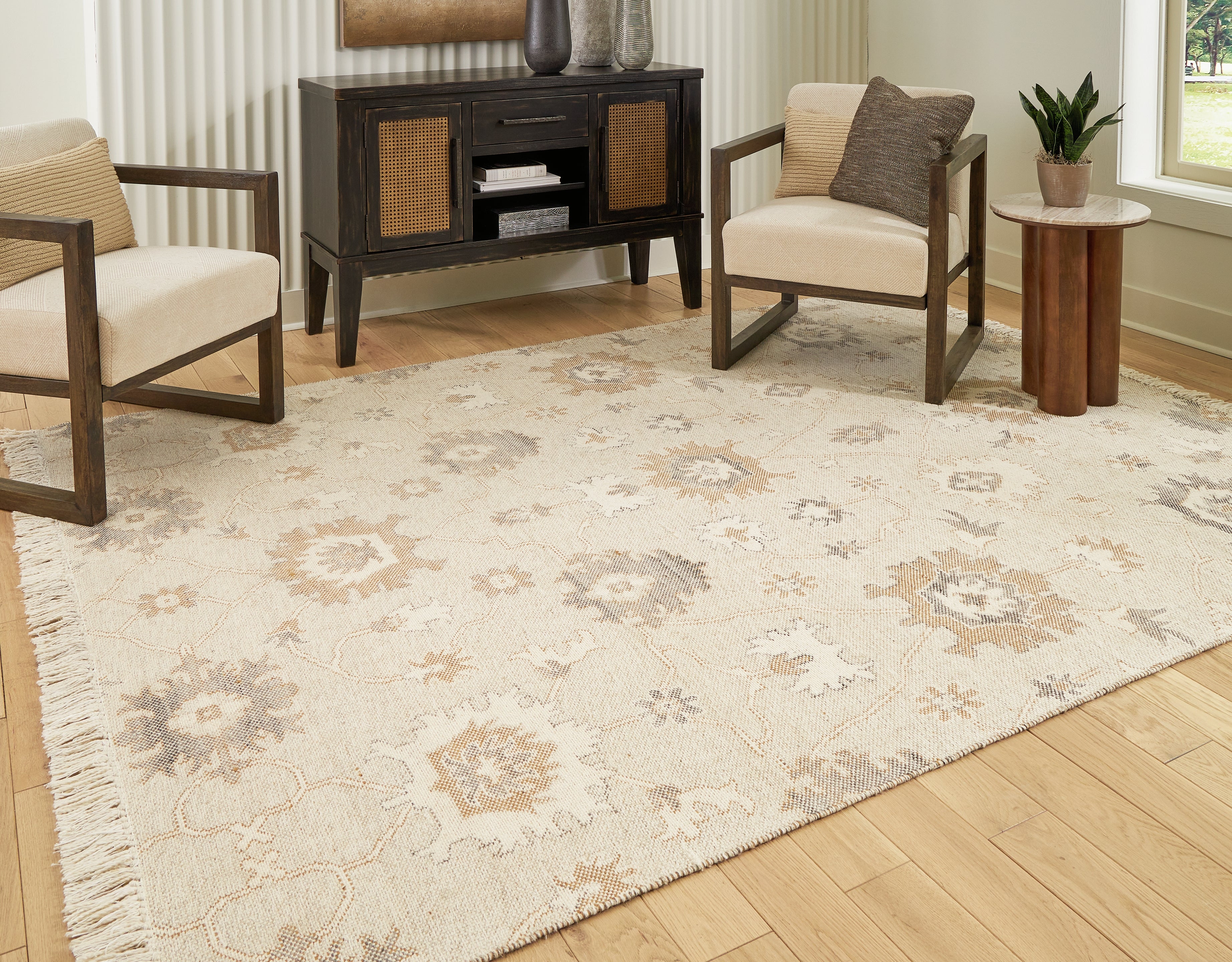 Tampa Furniture Outlet Lutz - Ashley Furniture - Calkin Rug - 8' x 10' Rug / Linen/Gray/Caramel - R406391