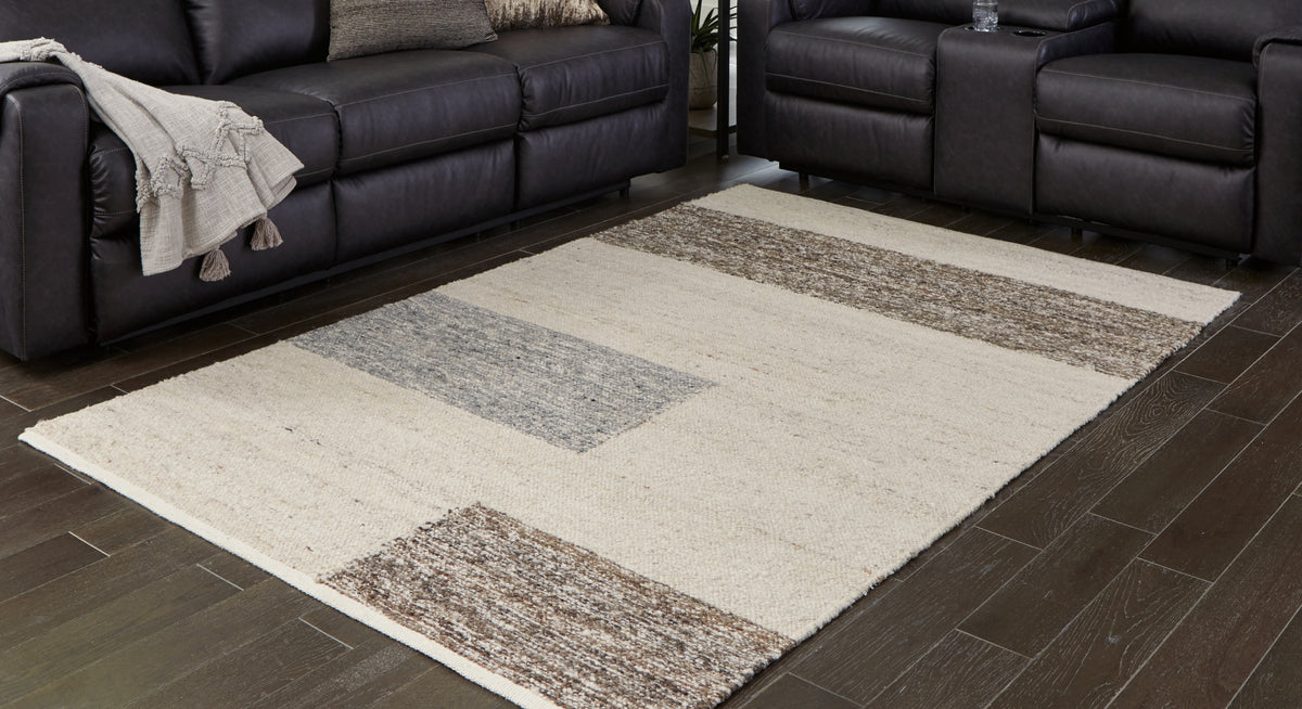 Tampa Furniture Outlet Lutz - Ashley Furniture - Barus Rug - 8' x 10' Rug / Beige/Brown/Gray - R406401