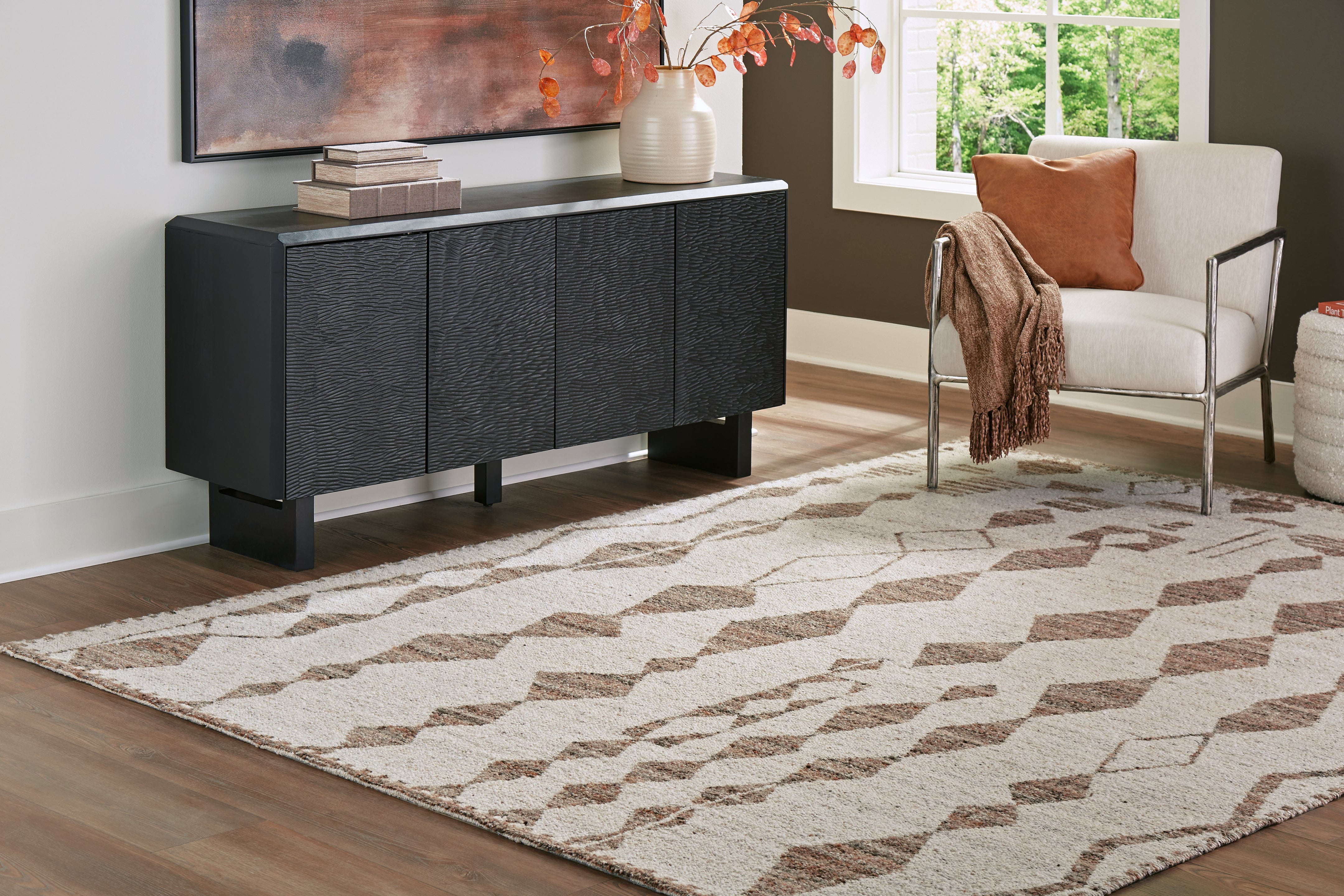 Tampa Furniture Outlet Lutz - Ashley Furniture - Brettler Rug - 8' x 10' Rug / Beige/Brown - R406791