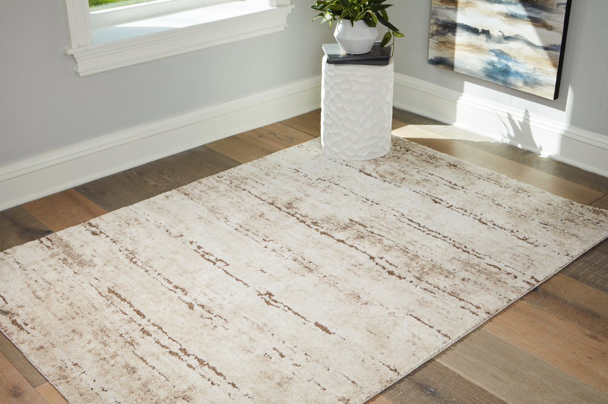 Tampa Furniture Outlet Lutz - Ashley Furniture - Kasney Rug - 8' x 10' Rug / Cream/Brown - R406851