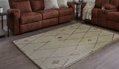 Tampa Furniture Outlet Lutz - Ashley Furniture - Guyford Rug - 5' x 7' Rug / Beige/Brown - R406872