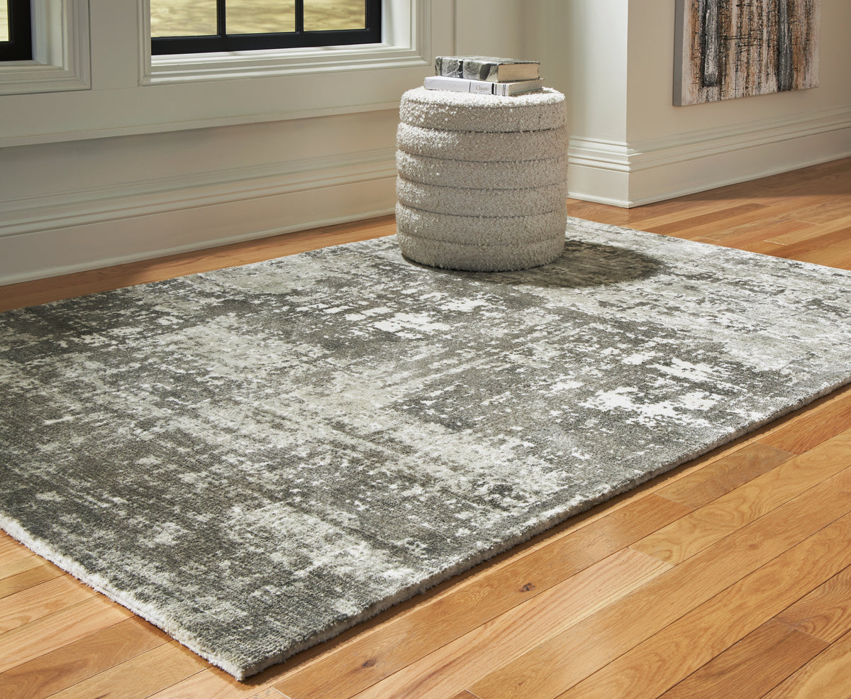 Tampa Furniture Outlet Lutz - Ashley Furniture - Valmontic Rug - 5' x 7' Rug / Gray - R406922
