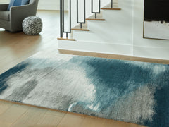 Tampa Furniture Outlet Lutz - Ashley Furniture - Brentward Rug - 8' x 10' Rug / Blue/Gray/Ivory - R407081