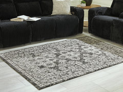 Tampa Furniture Outlet Lutz - Ashley Furniture - Glennisman Rug - Medium Rug / Black/Gray/Ivory - R407272