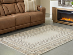 Tampa Furniture Outlet Lutz - Ashley Furniture - Idaman Rug - Medium Rug / Taupe/Brown - R407292
