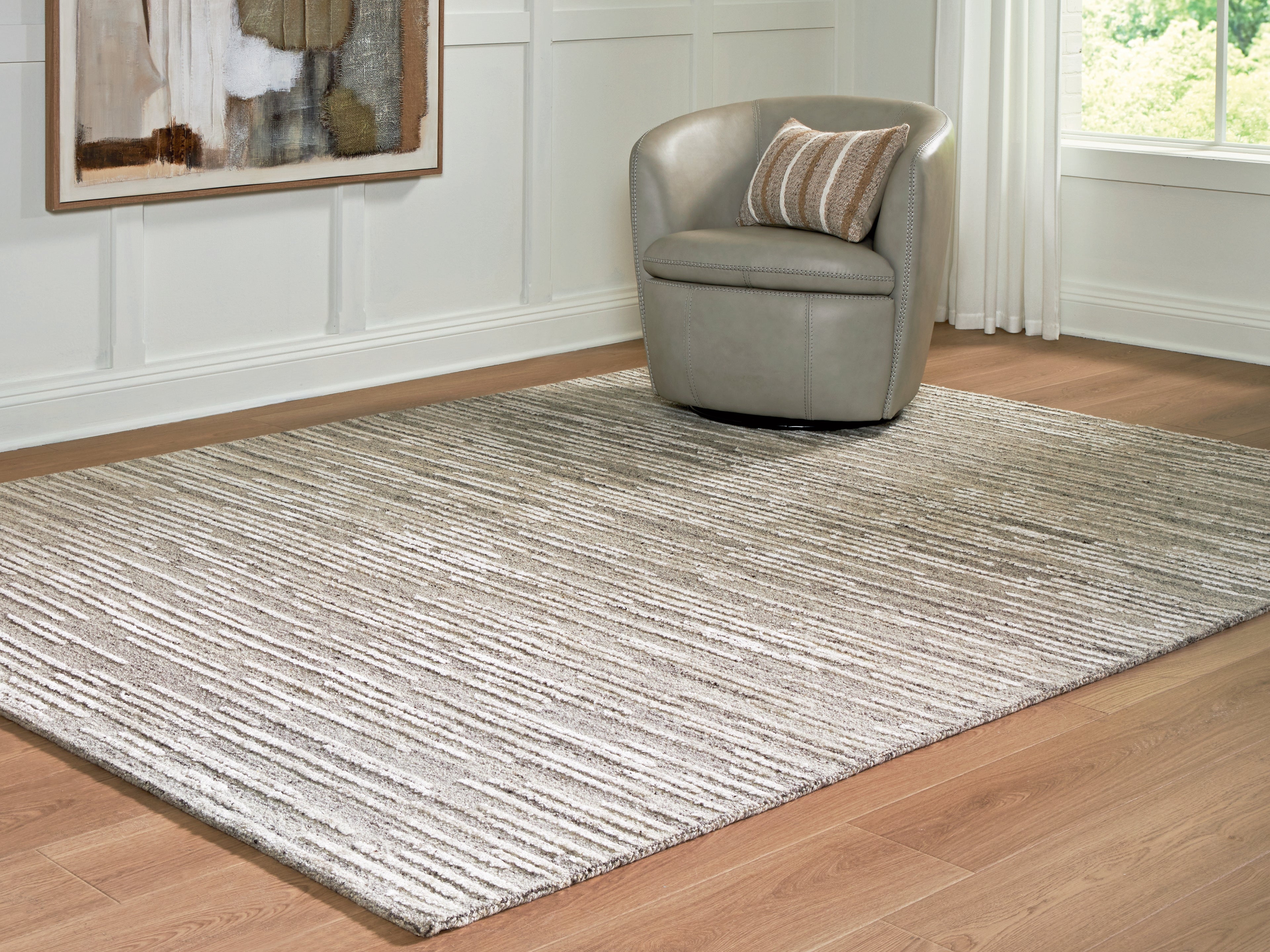 Tampa Furniture Outlet Lutz - Ashley Furniture - Eljory Rug - Large Rug / Gray - R408201