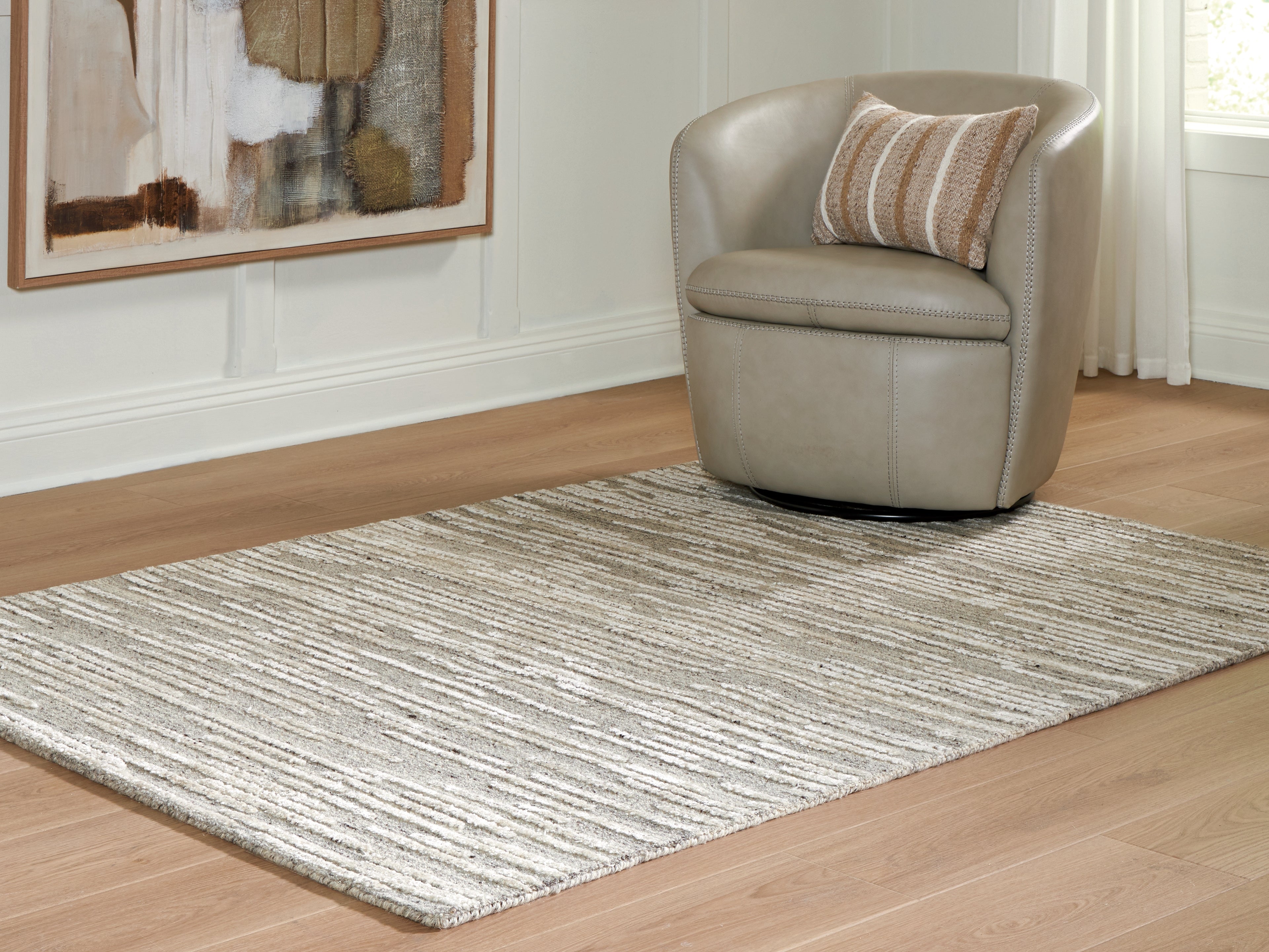 Tampa Furniture Outlet Lutz - Ashley Furniture - Eljory Rug - Medium Rug / Gray - R408202