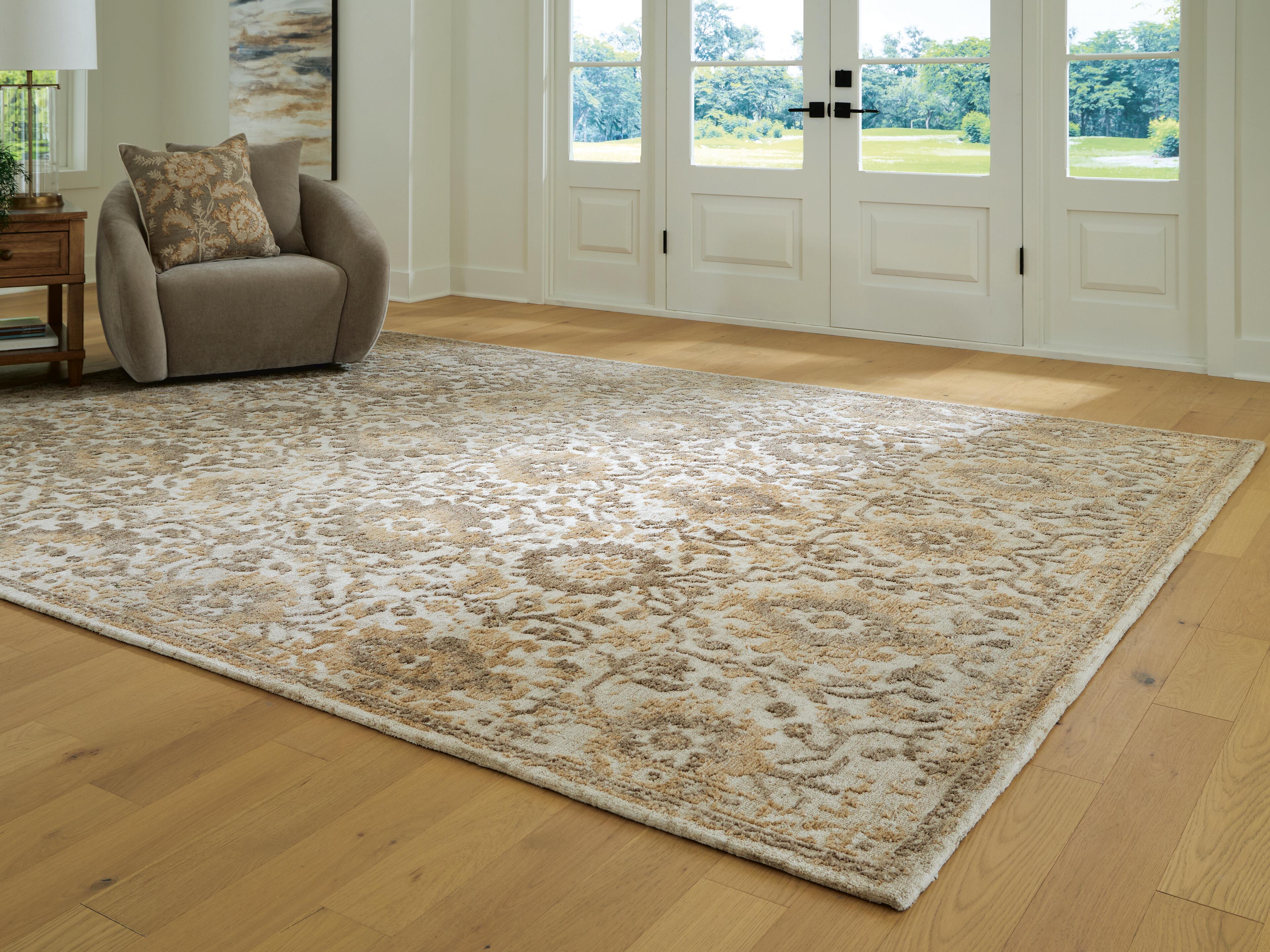 Tampa Furniture Outlet Lutz - Ashley Furniture - Sableridge Rug - Extra Large Rug / Ivory/Taupe/Camel - R408570