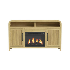 Ridgemont Complete 60" Fireplace Cabinet in Natural - Single Pack