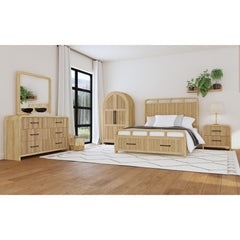 Ridgemont King Storage Bed in Natural