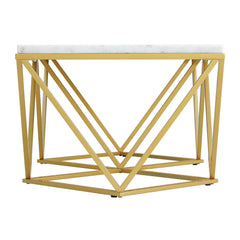 Riko Rectangular Coffee Table W/Gold Metal Leg
