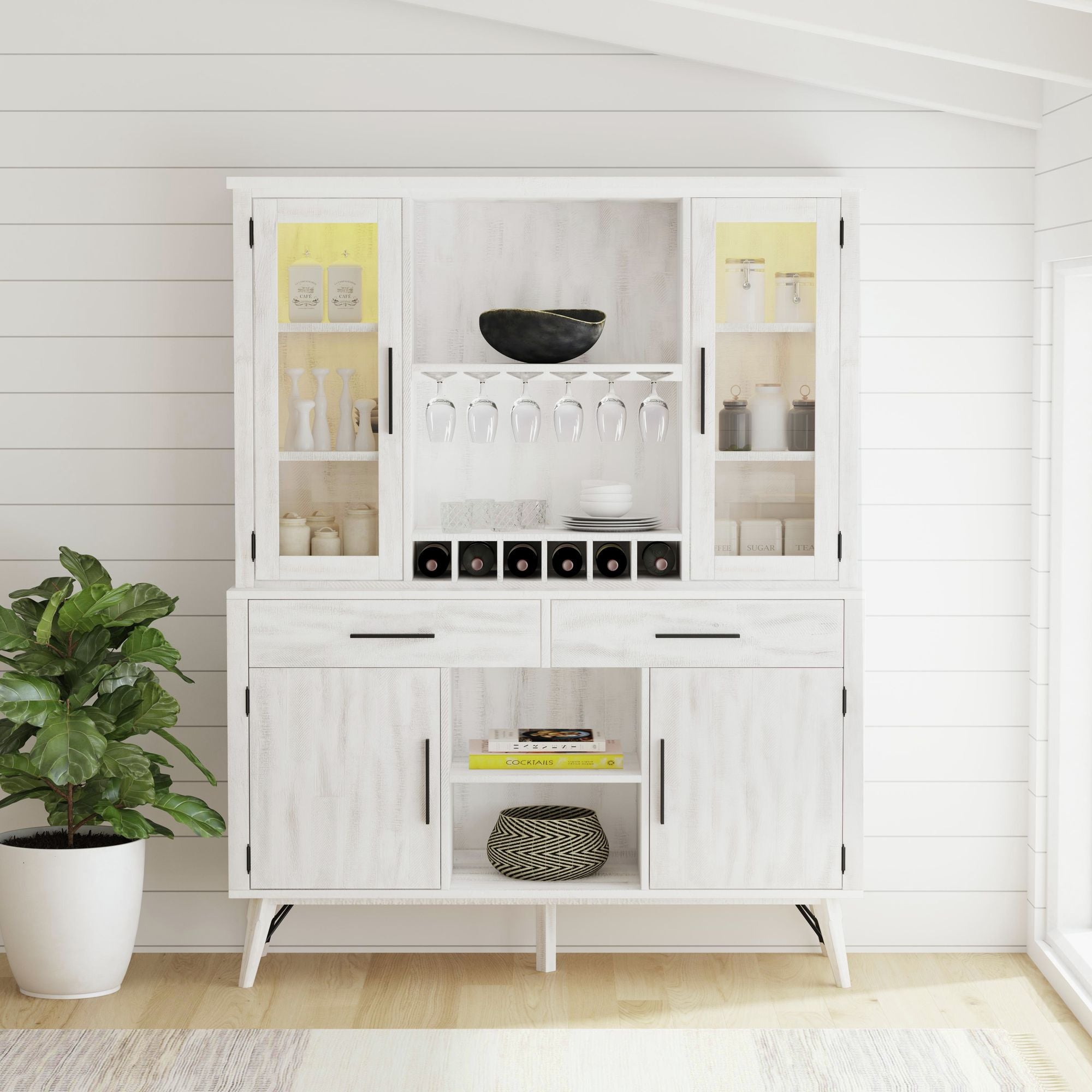 Rogen Rustic Buffet in Rustic White – SKU D-12850-7-BF | Elements