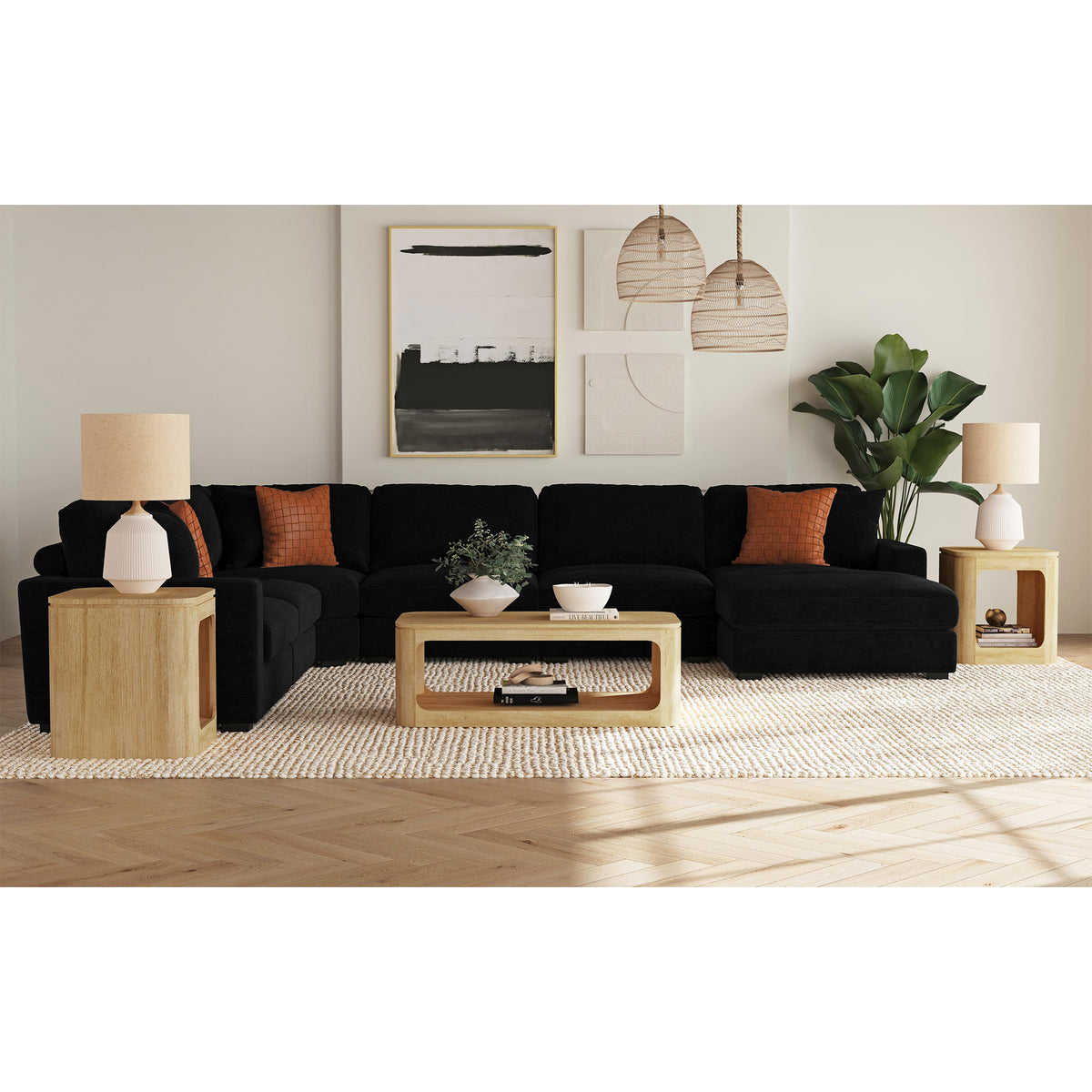 Rosalie Coffee Table in Natural – SKU T-16860-6-CT | Elements