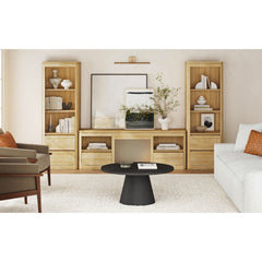 Rosalie 71" TV Console without Fireplace Insert in Natural