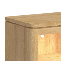 Rosalie Nightstand with USB & LED in Natural