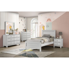 Sami Youth 2-Drawer Nightstand in White – SKU SM790NS | Elements