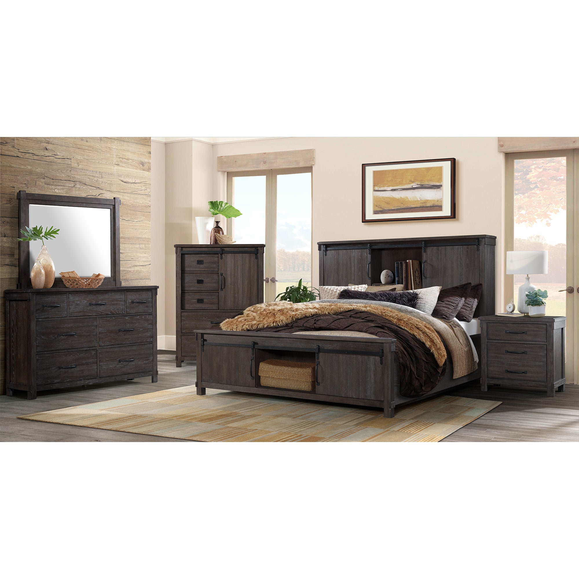 Scott Nightstand W/USB Dark Finish – SKU SC300NS | Elements