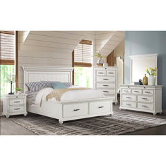 Slater King Bed in Antique White – SKU SR650KB | Elements