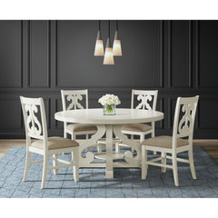Stone Round Dining Table W/PU Base in White – SKU DST780DT | Elements