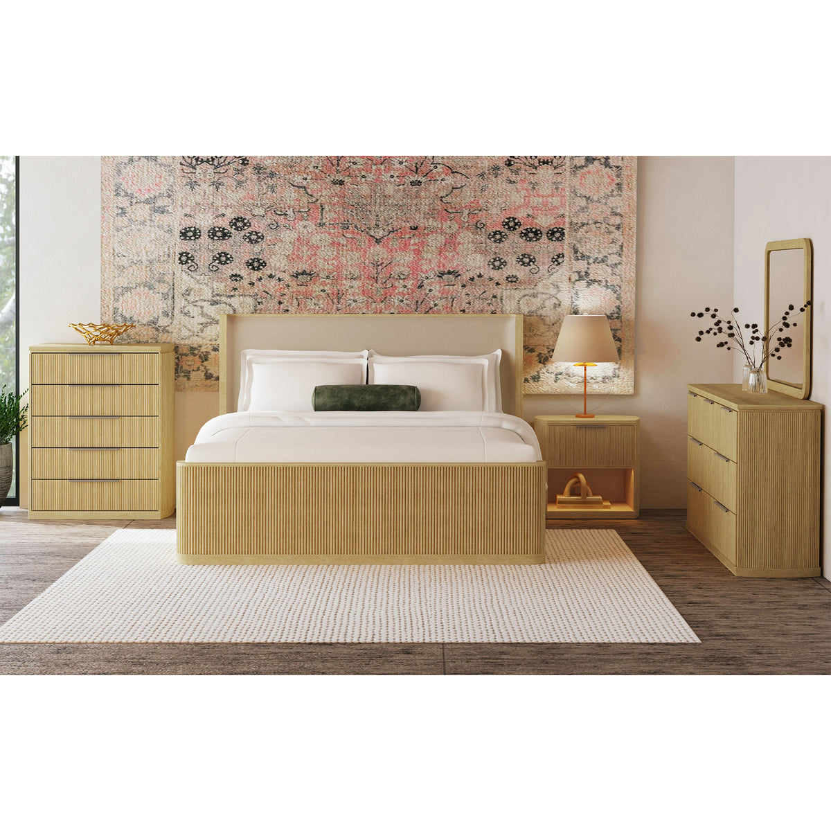 Sylvie 5-Drawer Chest in Natural – SKU B-16000-6-CH | Elements