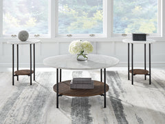 Tampa Furniture Outlet Lutz - Ashley Furniture - Wrenwich Table (Set of 3) - Occasional Table Set (3/CN) / Brown/Black/White - T167-13