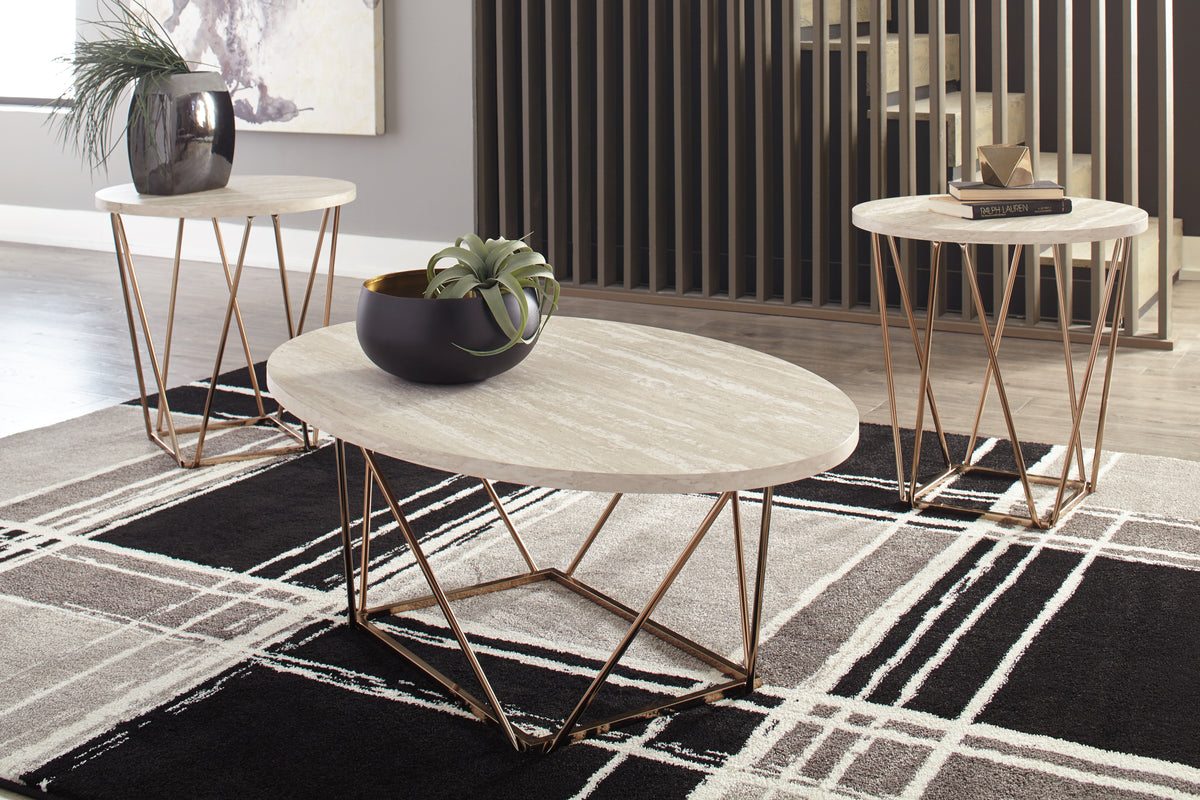 Tampa Furniture Outlet Lutz - Ashley Furniture - Tarica Table (Set of 3) - Occasional Table Set (3/CN) / Two-tone - T385-13