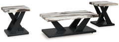 Tampa Furniture Outlet Lutz - Ashley Furniture - Cendill Table (Set of 3) - Occasional Table Set (3/CN) / Dark Brown/White/Black - T403-13