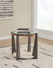 Tampa Furniture Outlet Lutz - Ashley Furniture - Frazwa End Table - Round End Table / Multi - T432-6