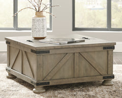 Tampa Furniture Outlet Lutz - Ashley Furniture - Aldwin Coffee Table With Storage - Cocktail Table with Storage / Gray - T457-20