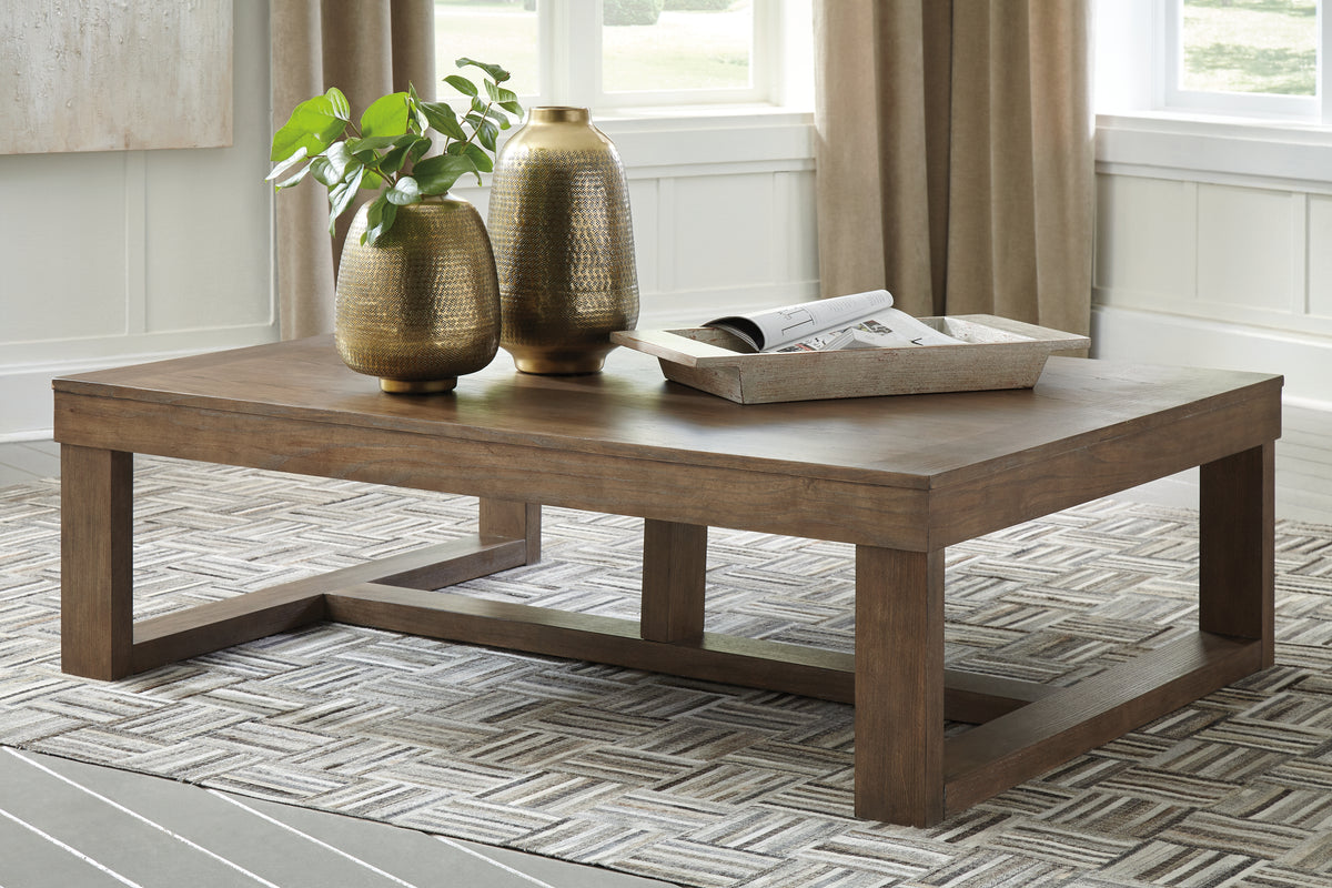 Tampa Furniture Outlet Lutz - Ashley Furniture - Cariton Coffee Table - Rectangular Cocktail Table / Gray - T471-1